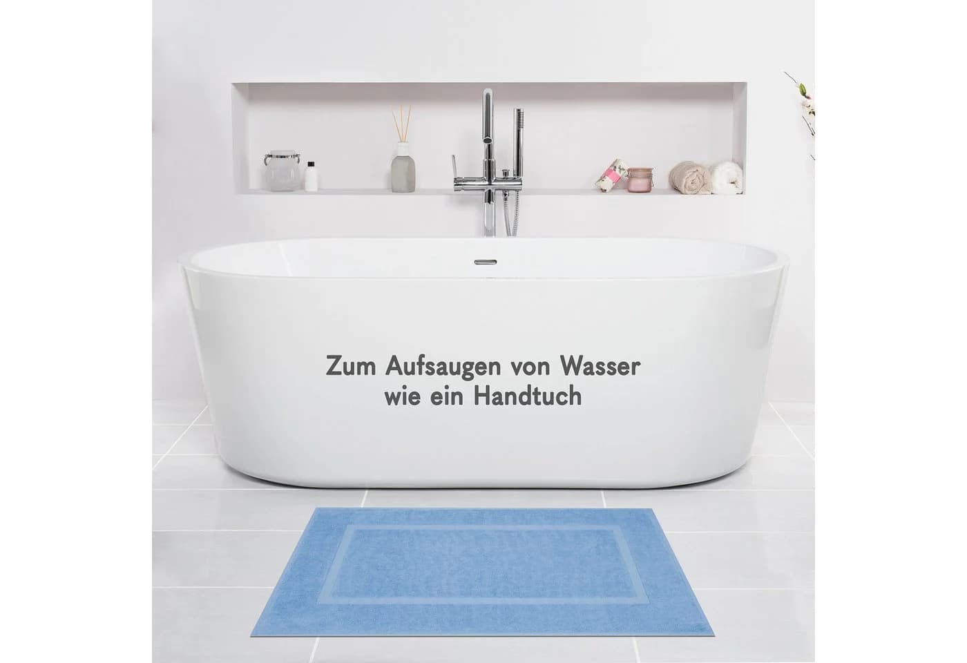 HAMMETEX Badematte Set 2-tlg. 100% Baumwolle hellblau rutschfest
