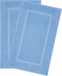HAMMETEX Badematte Set 2-tlg. 100% Baumwolle hellblau rutschfest Bild 2