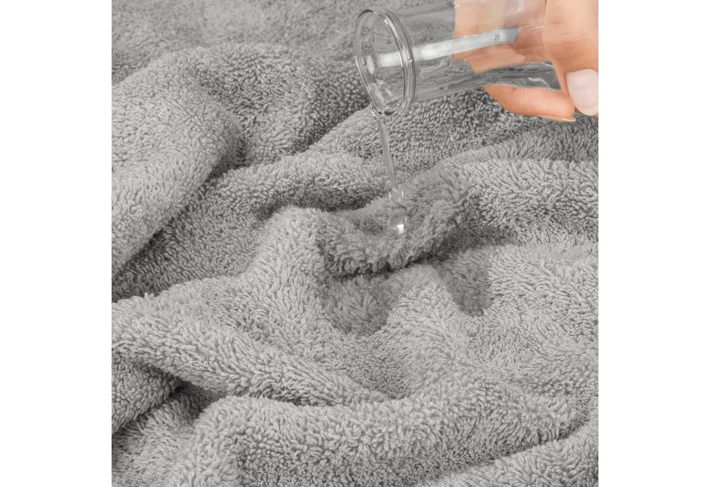 HAMMETEX Saunatuch 2er Set Hellgrau Frottier 80x200cm - Bild 4