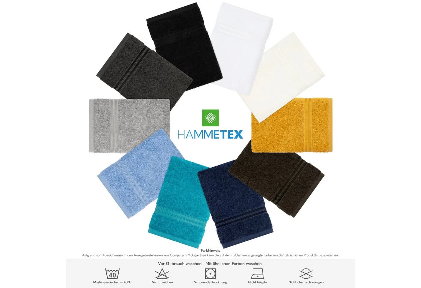 HAMMETEX Saunatuch 2er Set Hellgrau Frottier 80x200cm - Bild 5