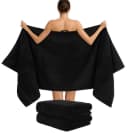HAMMETEX Saunatuch 2er Set Schwarz Frottier 100% Baumwolle Bild 1