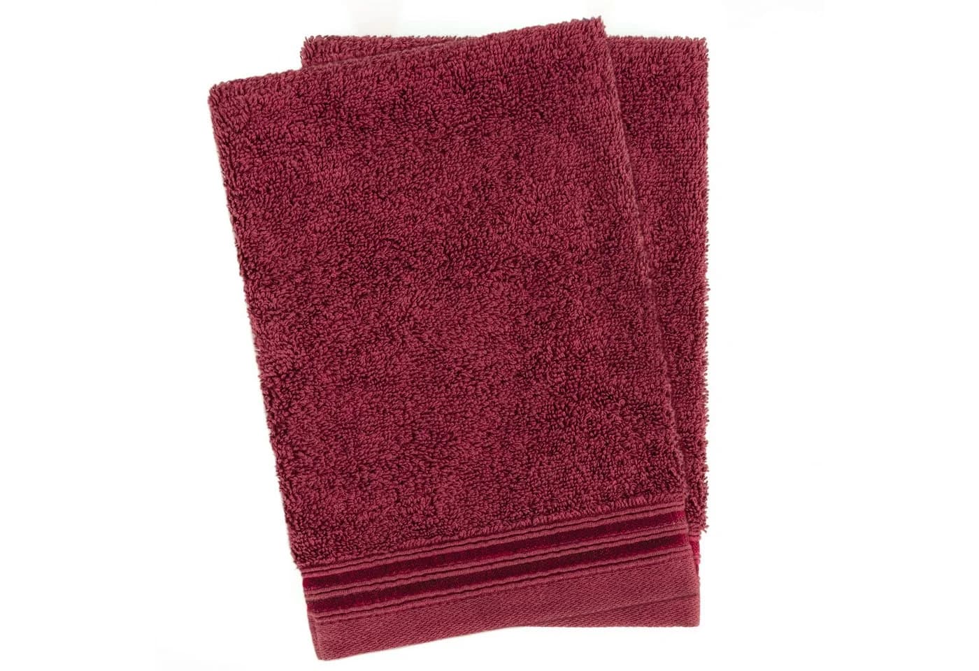 HAMMETEX Waschlappen 2er-Set 15x22 cm 100% Baumwolle bordeaux - Bild 2