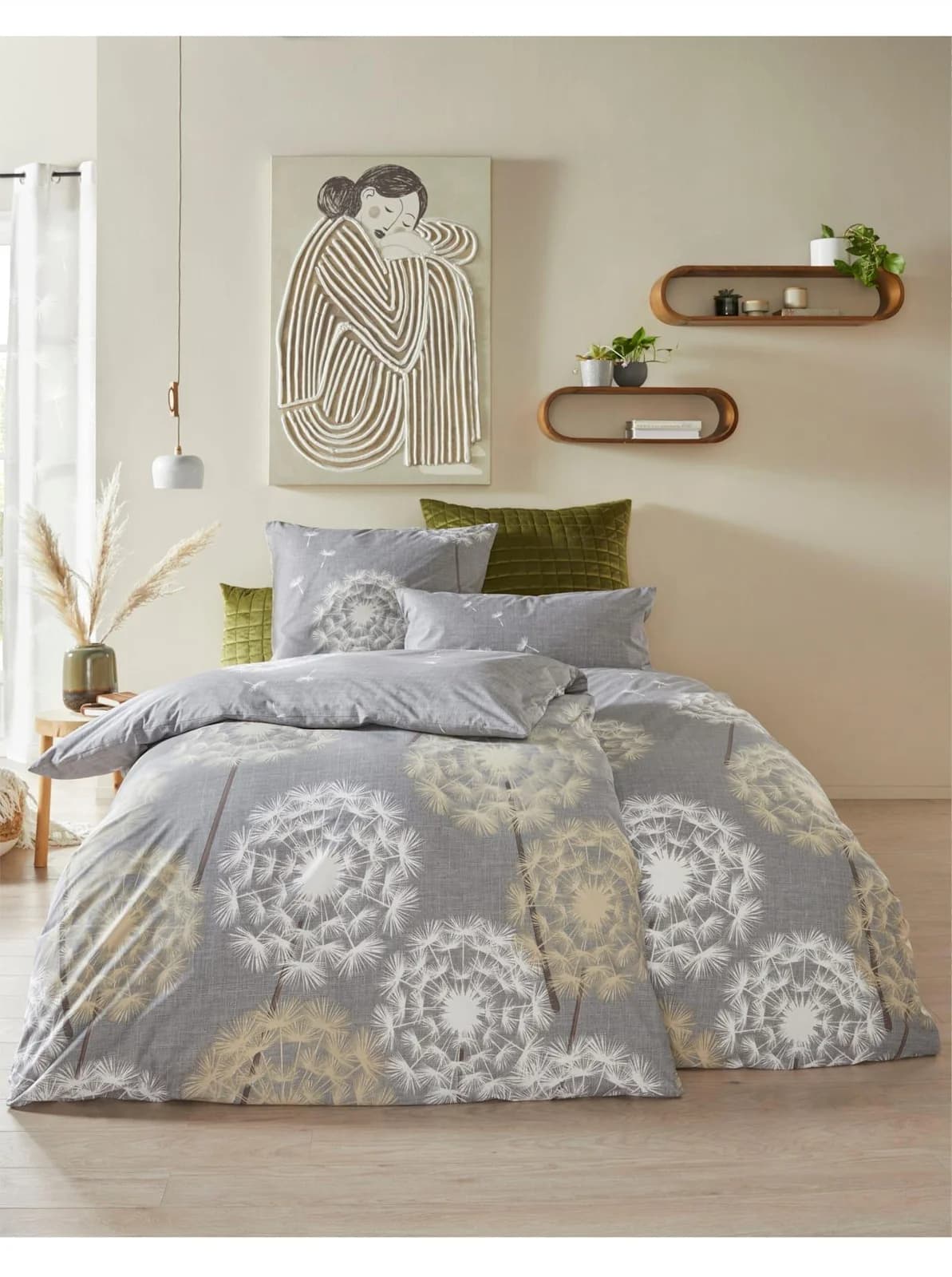 HEINE HOME Bettwäsche Größe 3 Steingrau Sand