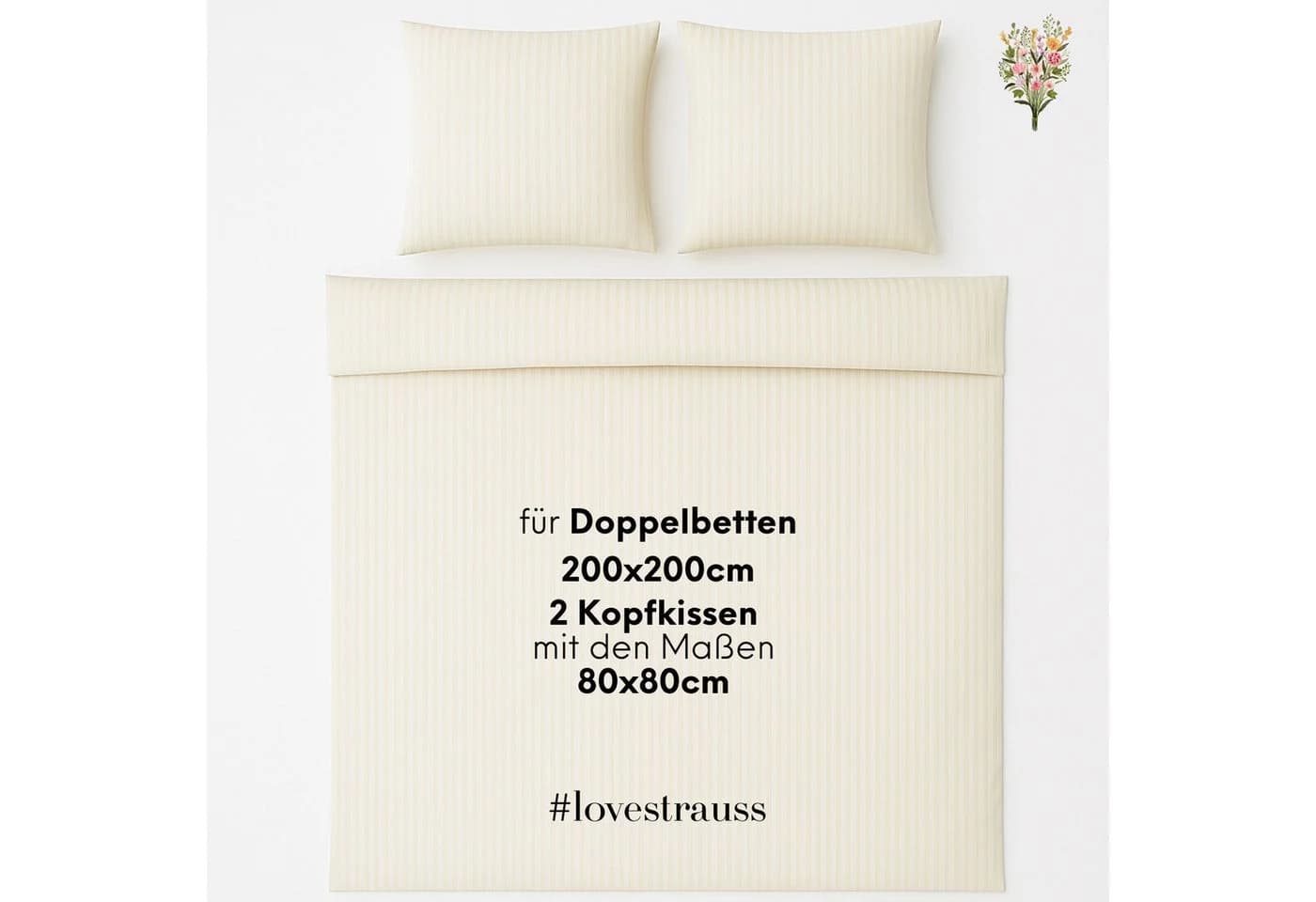 Strauss Home Luxus Satin Bettwäsche Atmungsaktiv Hotelqualität