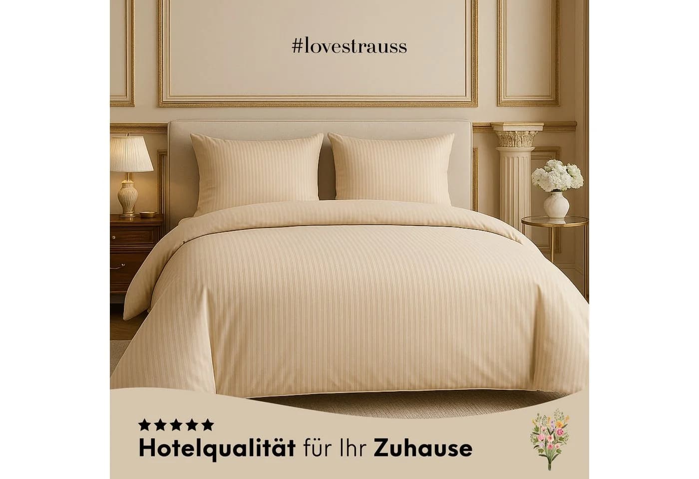 Strauss Home Luxus Satin Bettwäsche Atmungsaktiv Hotelqualität - Bild 4
