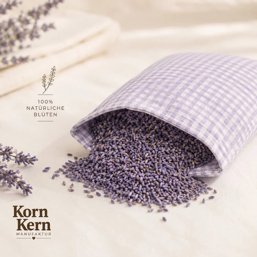 Korn & Kern Manufaktur Lavendelkissen 20x30 cm Baumwolle Aromakissen - Bild 5