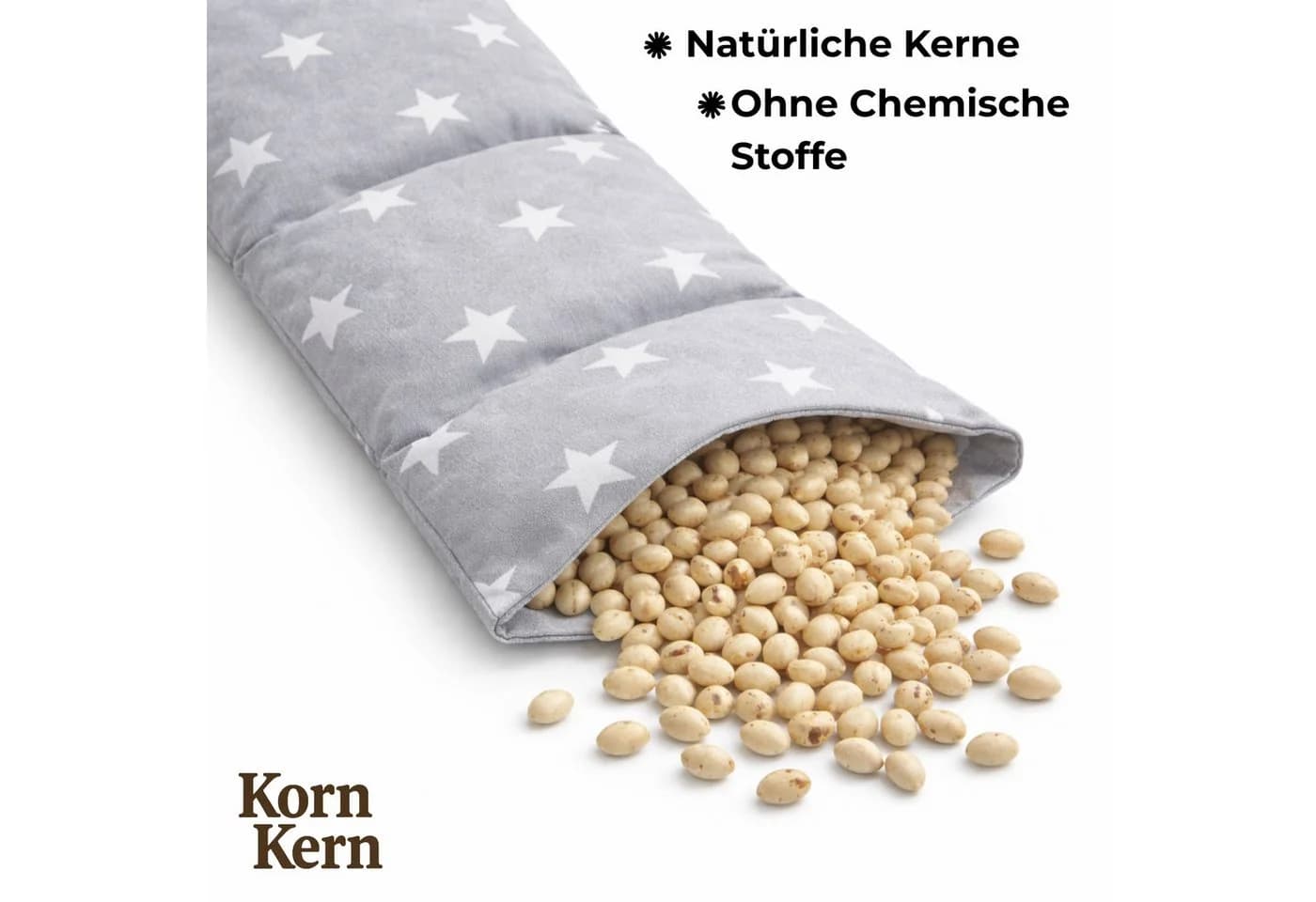 Korn & Kern Manufaktur Wärmekissen Kirschkernkissen Sternenmuster - Bild 5