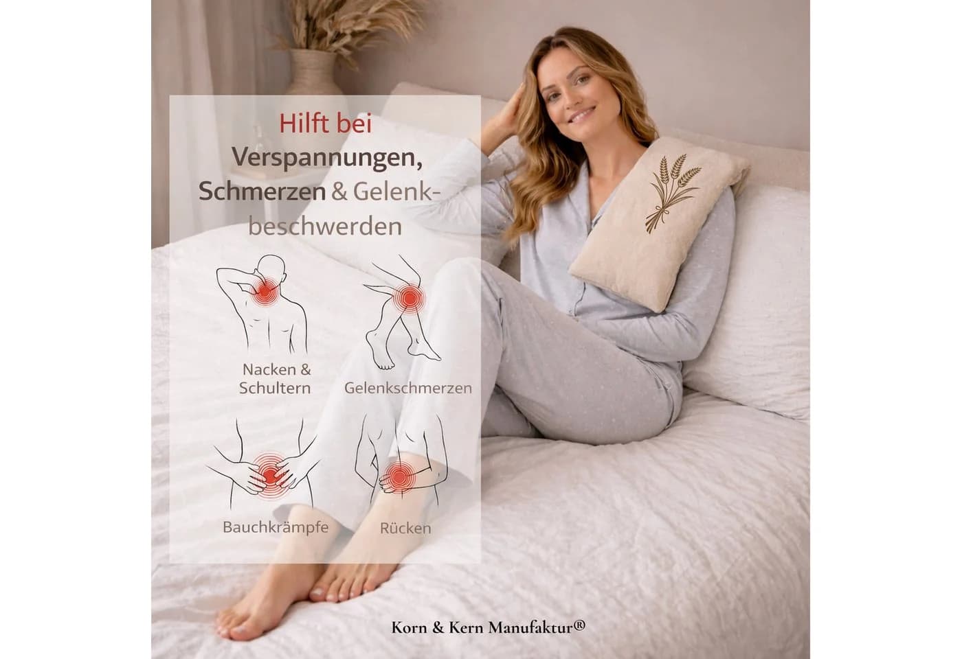 Korn & Kern Manufaktur Wärmekissen Körnerkissen Beige