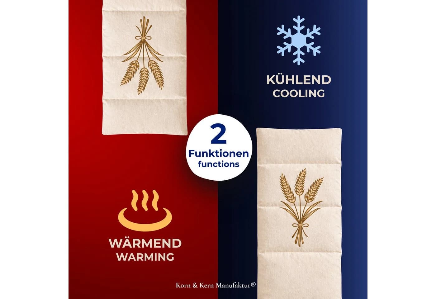 Korn & Kern Manufaktur Wärmekissen Körnerkissen Beige - Bild 3