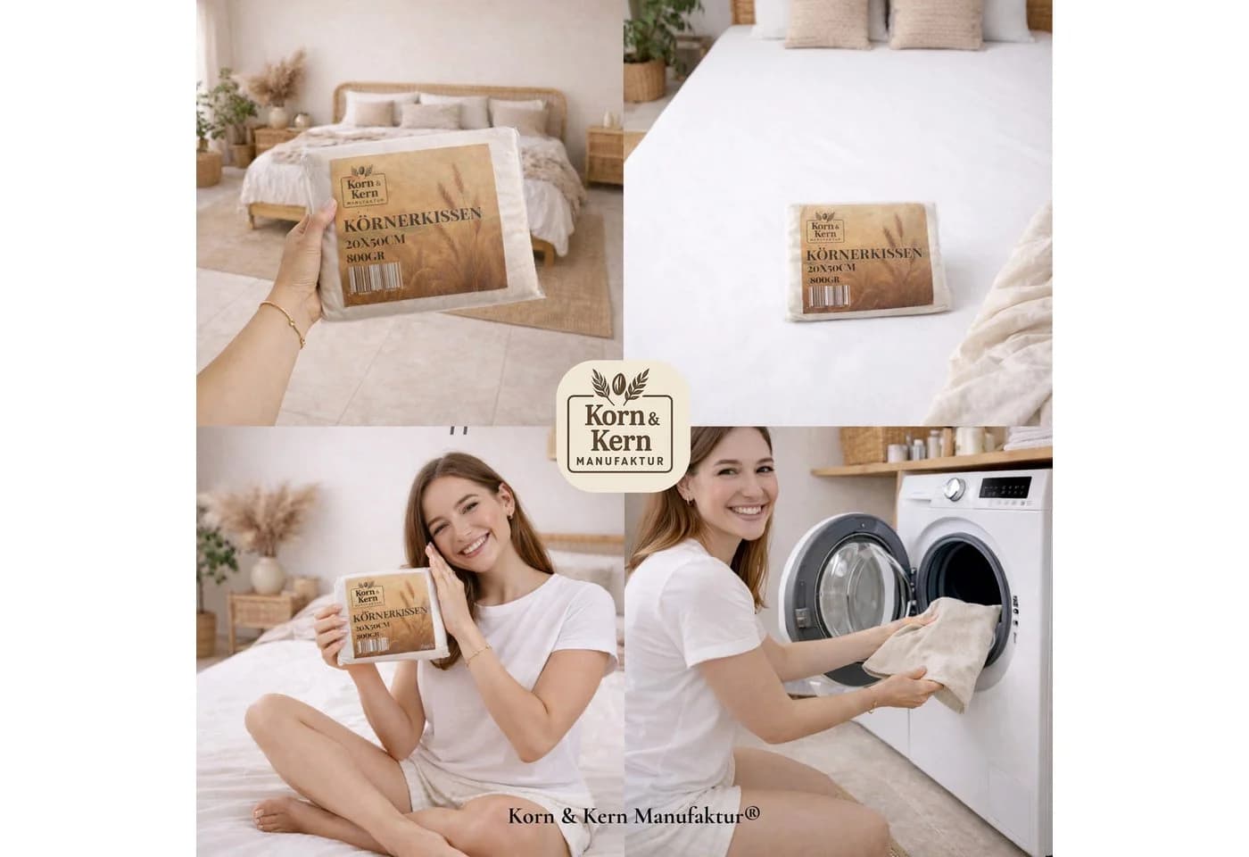 Korn & Kern Manufaktur Wärmekissen Körnerkissen Beige - Bild 5