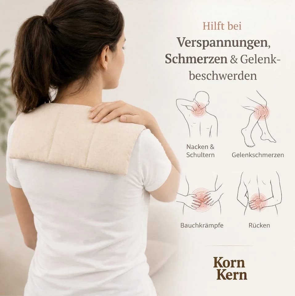 Korn & Kern Manufaktur Wärmekissen Kirschkernkissen mit Lavendel