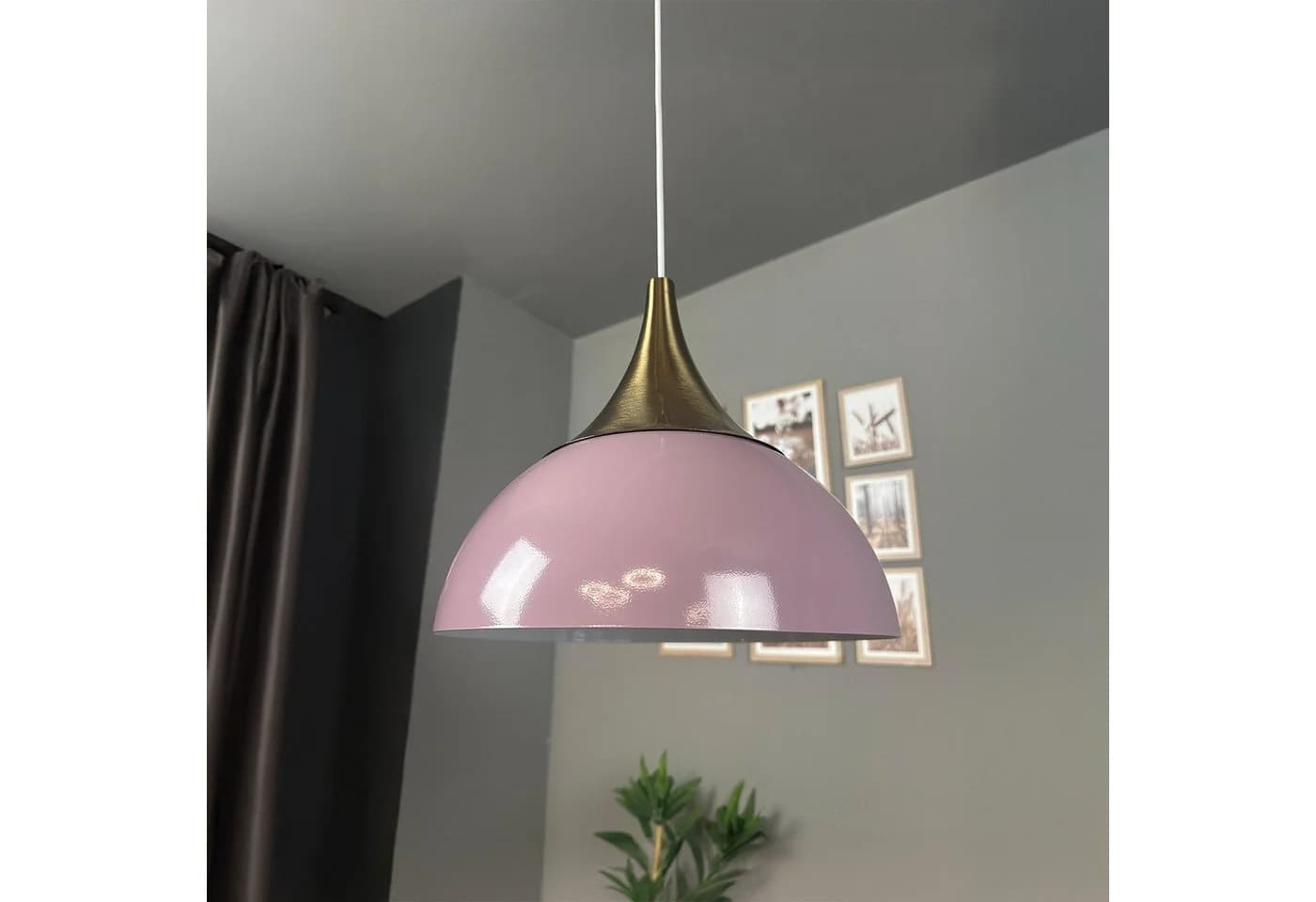 Bamyum Pendelleuchte Yimpi Metall Rosa E27 Modern