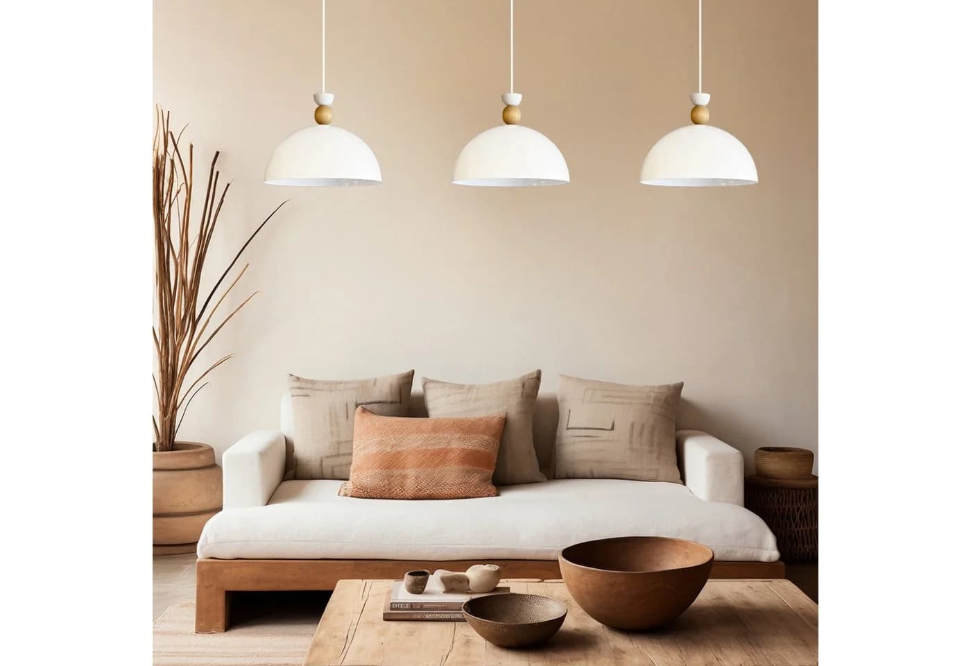 Bamyum Pendelleuchte Yimpi Trio Metall Weiß Modern - Bild 3