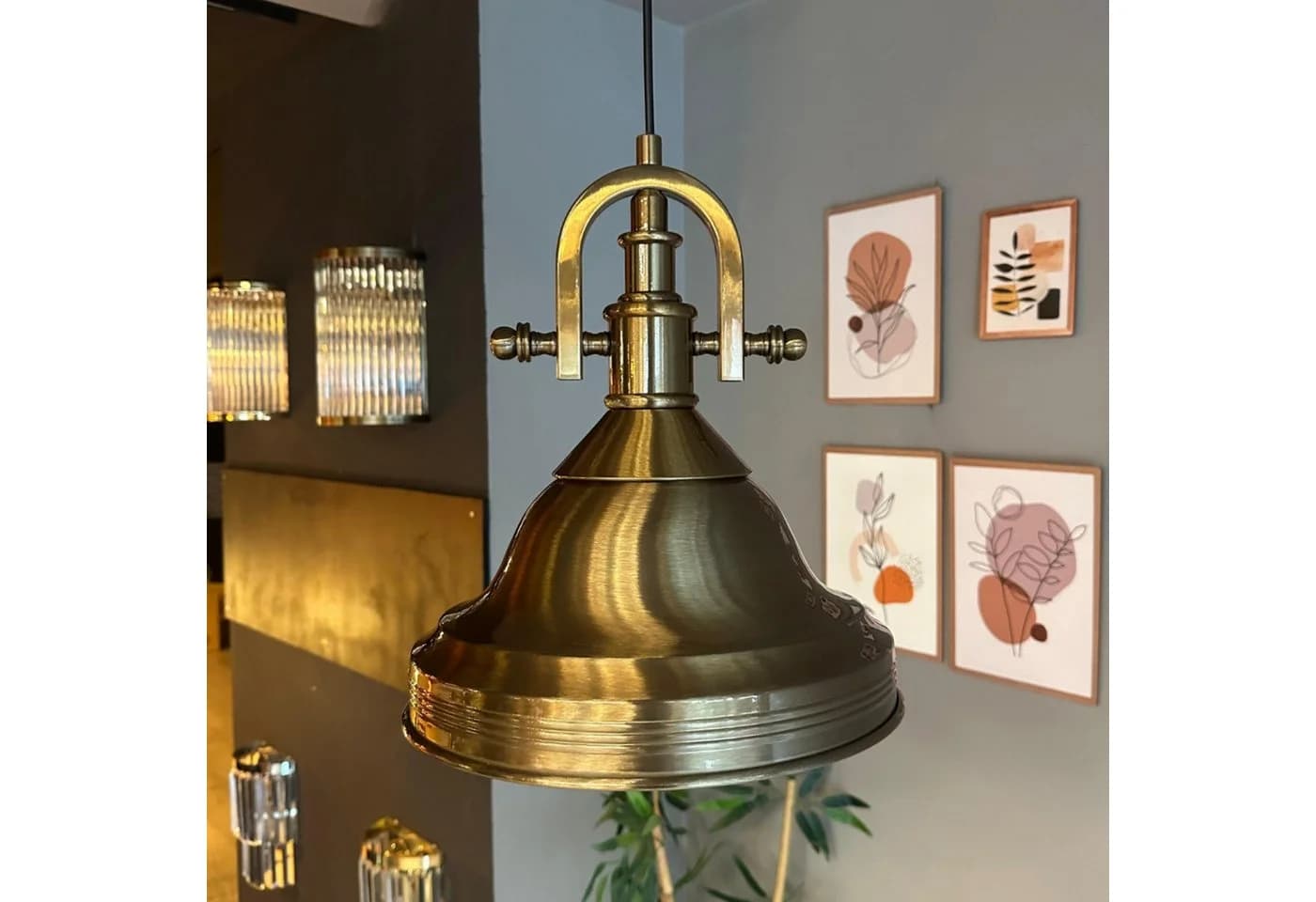 Bamyum Pendelleuchte Asletl Industrial Metall Kupfer E27 - Bild 3