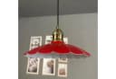 Bamyum Pendelleuchte Risso Metall Rot Ø25cm Modern Retro Hängelampe Bild 1