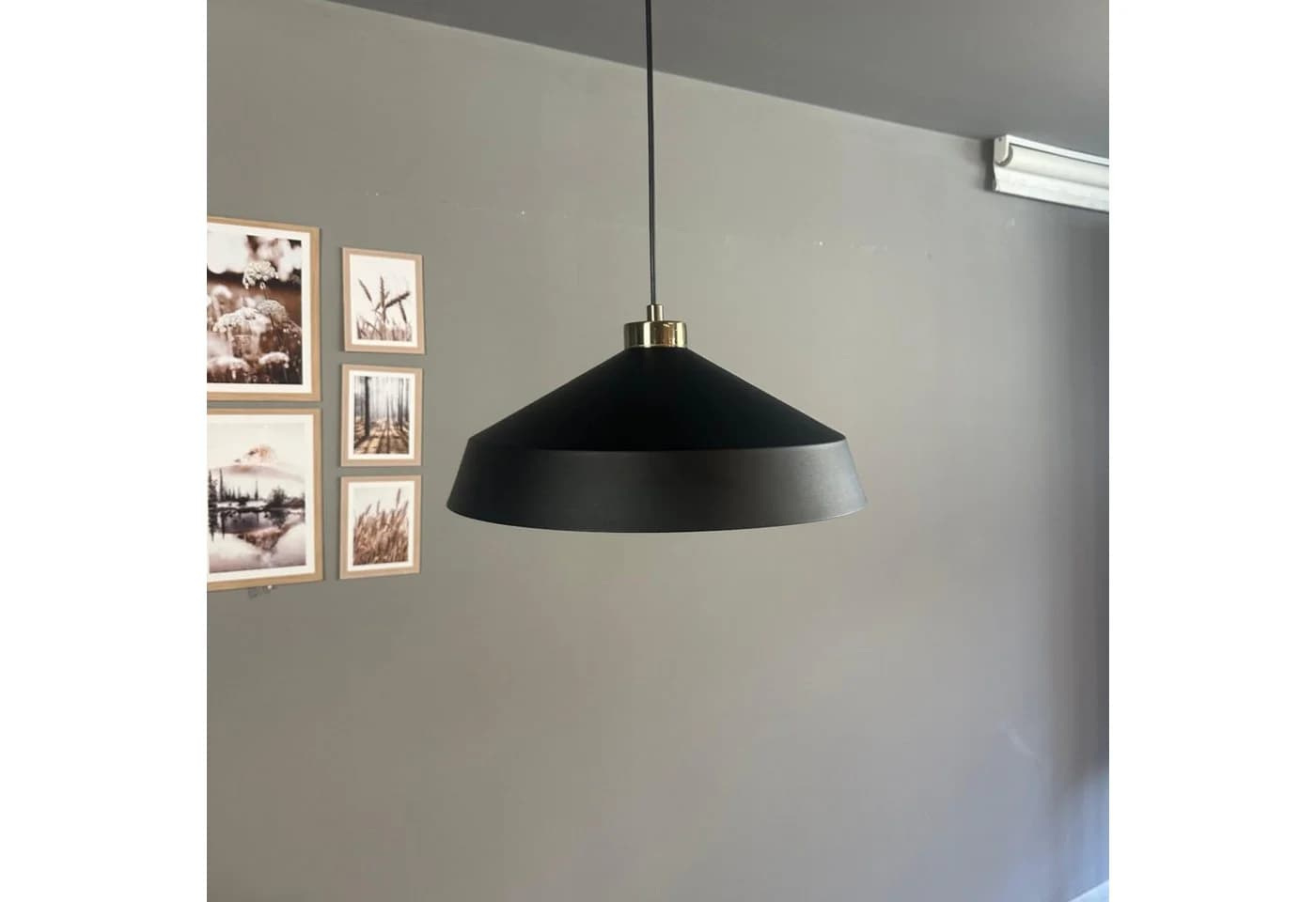 Bamyum Pendelleuchte Lema Schwarz Metall Ø37,5 cm