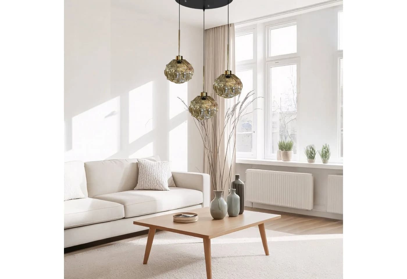 Bamyum Pendelleuchte Şila Retro Kronleuchter Glas