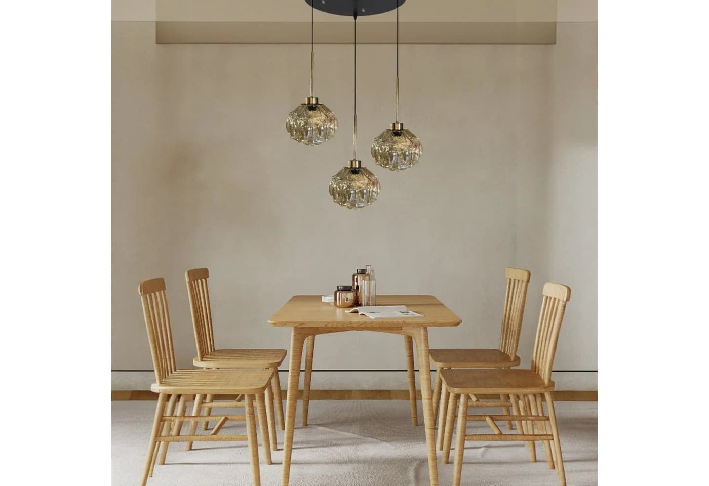 Bamyum Pendelleuchte Şila Retro Kronleuchter Glas - Bild 3