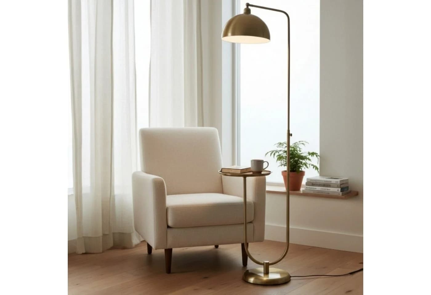Bamyum Stehlampe Modern Metall E27 Verstellbar Antikes Kupfer - Bild 4
