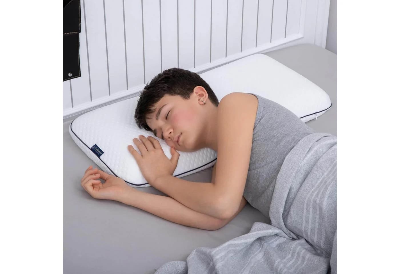 Alkamto Ergonomisches Kinderkissen Memory Foam mit Viskosebezug