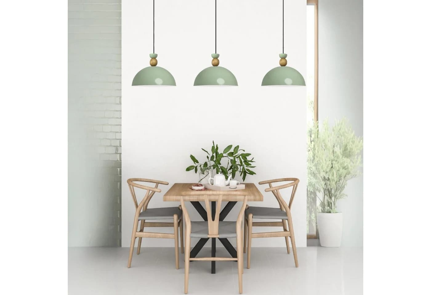 Bamyum Pendelleuchte Yimpi Trio Metall Ø30cm Modern Hängelampe - Bild 3