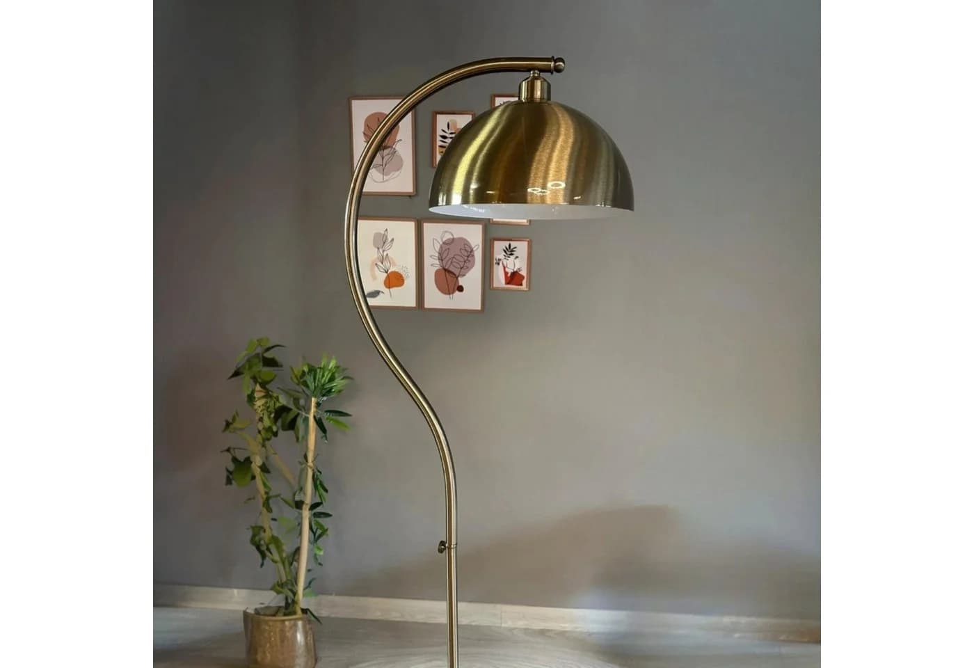 Bamyum Stehlampe Modern Metall Antikes Kupfer E27 - Bild 3