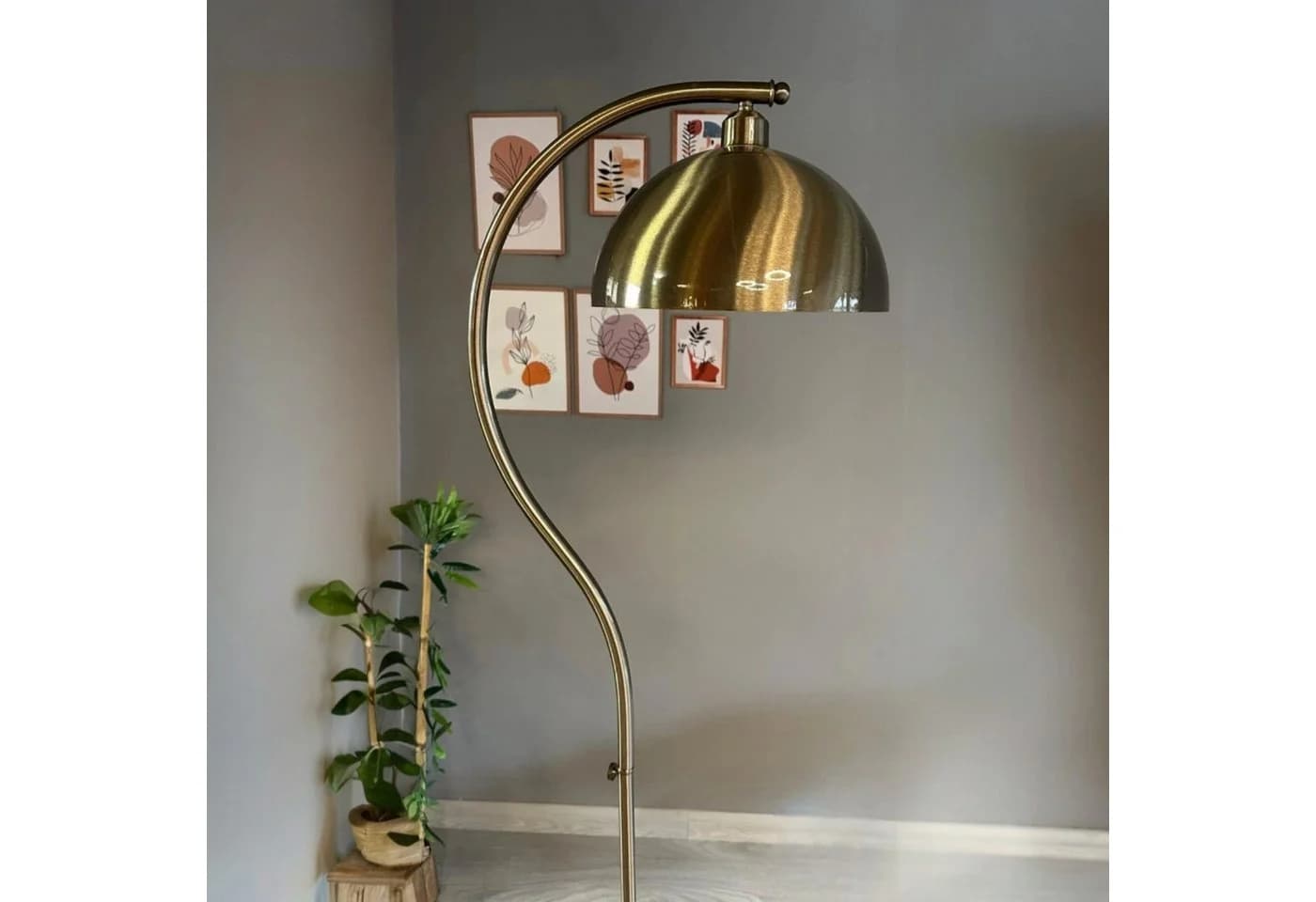 Bamyum Stehlampe Modern Metall Antikes Kupfer E27 - Bild 4