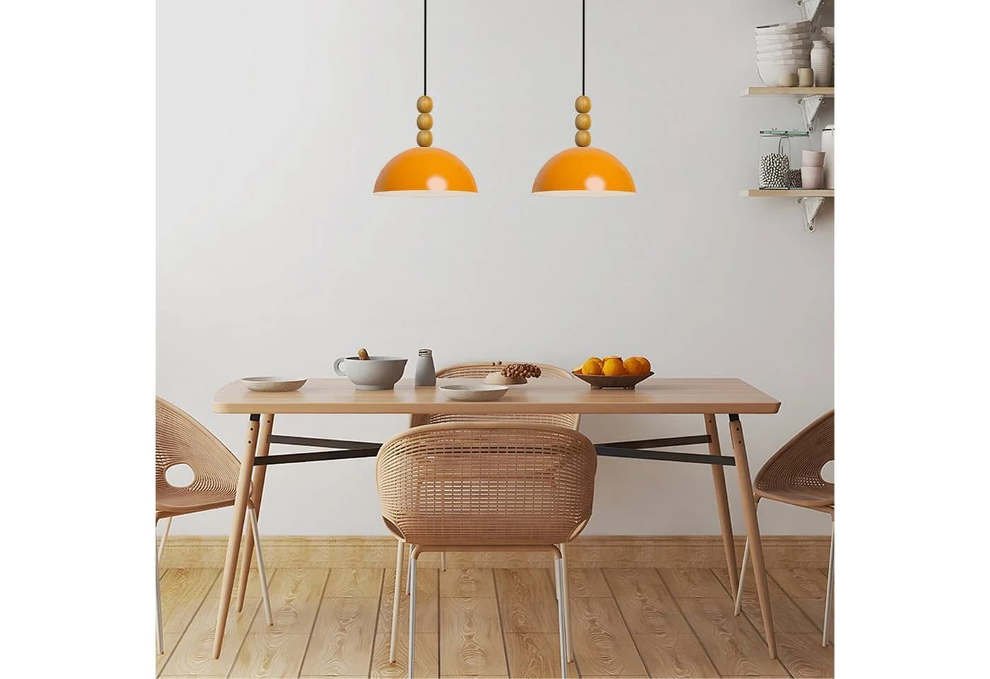 Bamyum Pendelleuchte Lipeo Modern Metall Gelb E27 - Bild 4