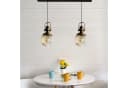 Bamyum Retro Pendelleuchte Glas Metall E27 Kronleuchter Bild 1