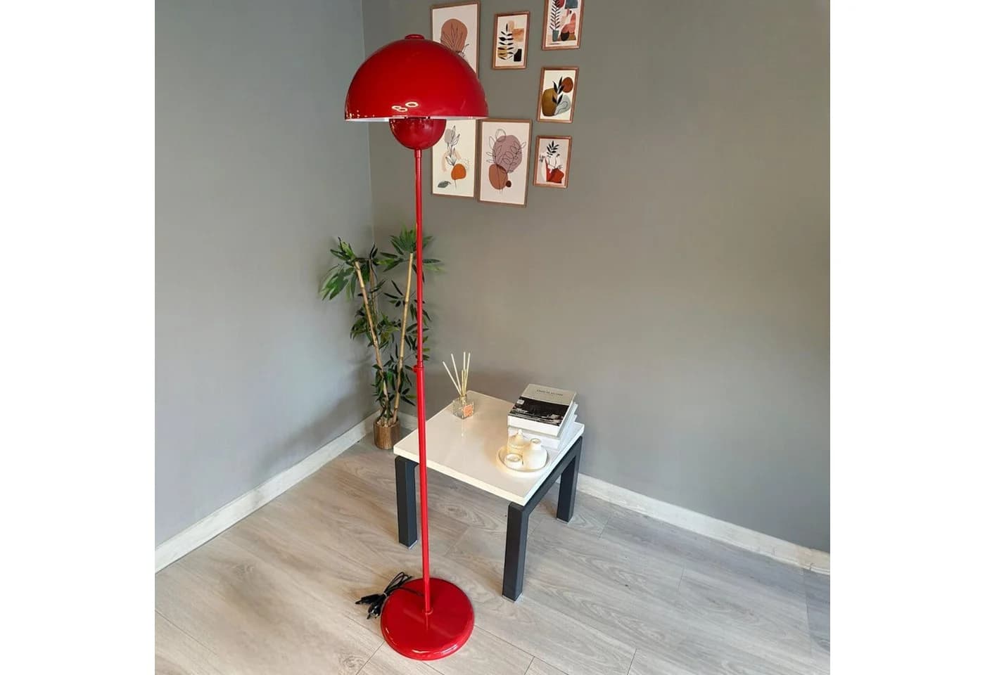 Bamyum Stehlampe Vega Modern Dekorative Metall Stehlampe Rot - Bild 3