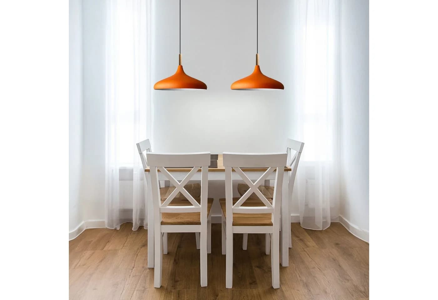 Bamyum Pendelleuchte Champion Modern Metall Holz Orange - Bild 5