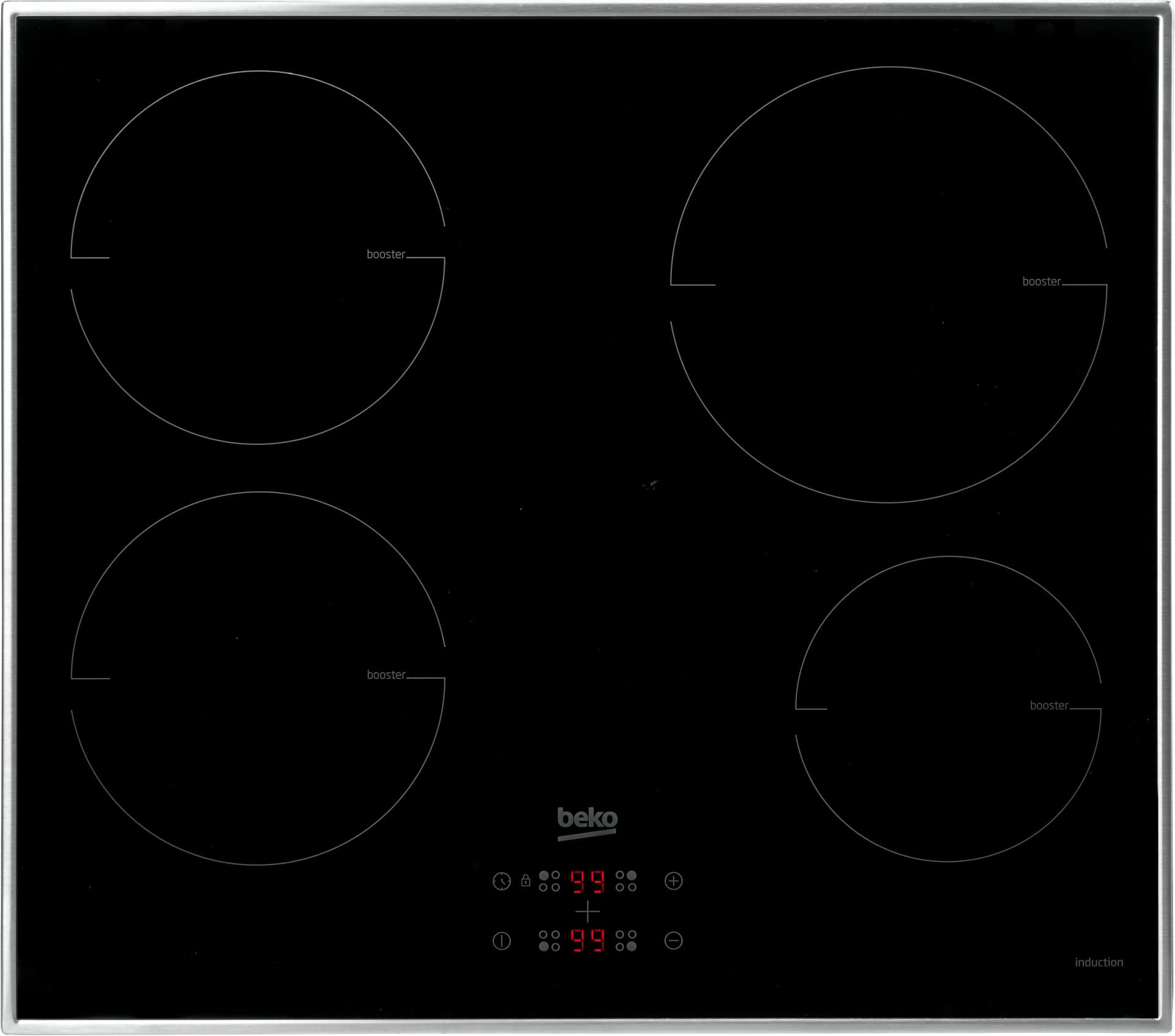 BEKO Induktions-Kochfeld HII 64400 MTX Silber mit Booster-Funktion