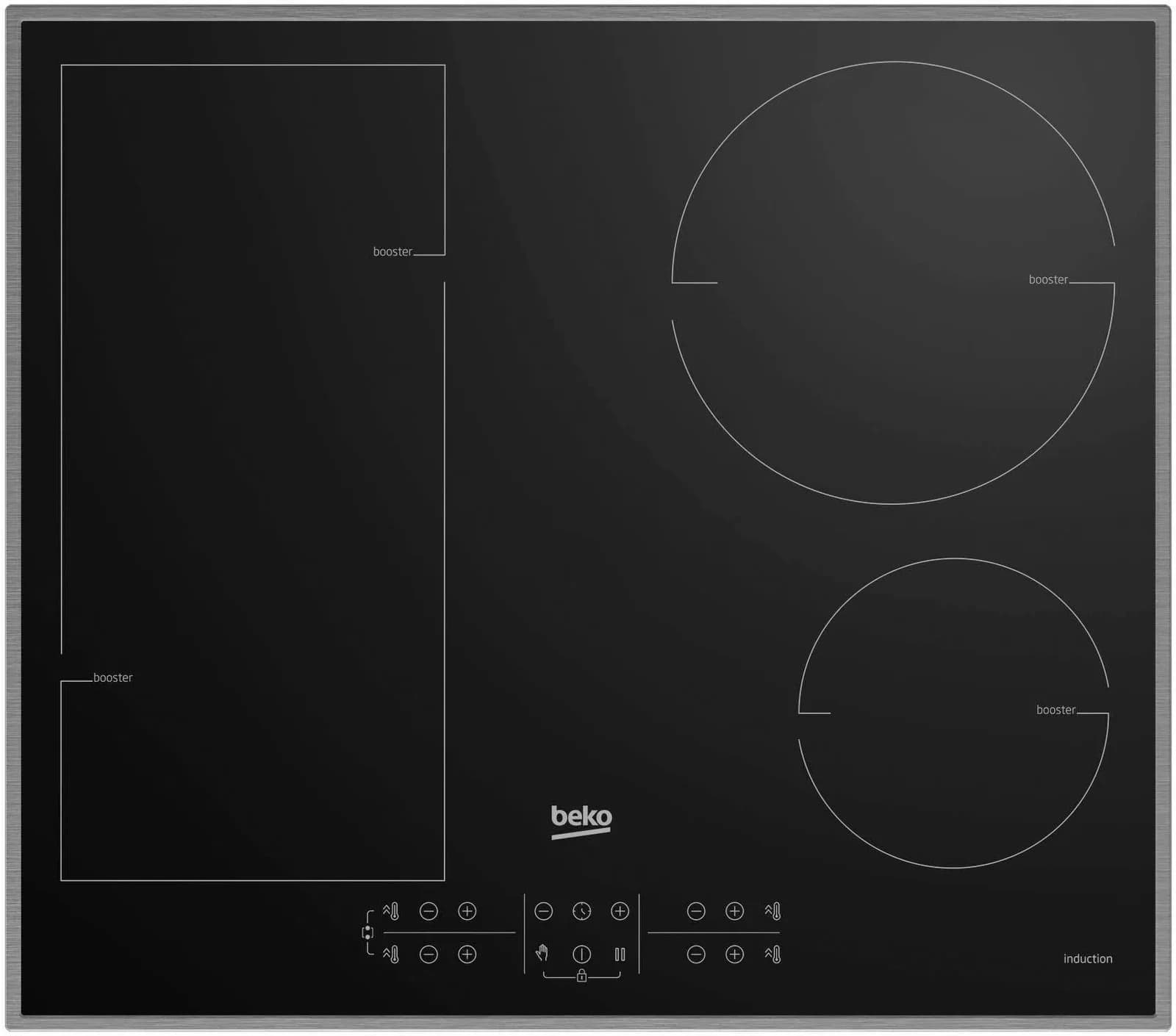 BEKO Flex-Induktions-Kochfeld HII 64200 FMTX Silber