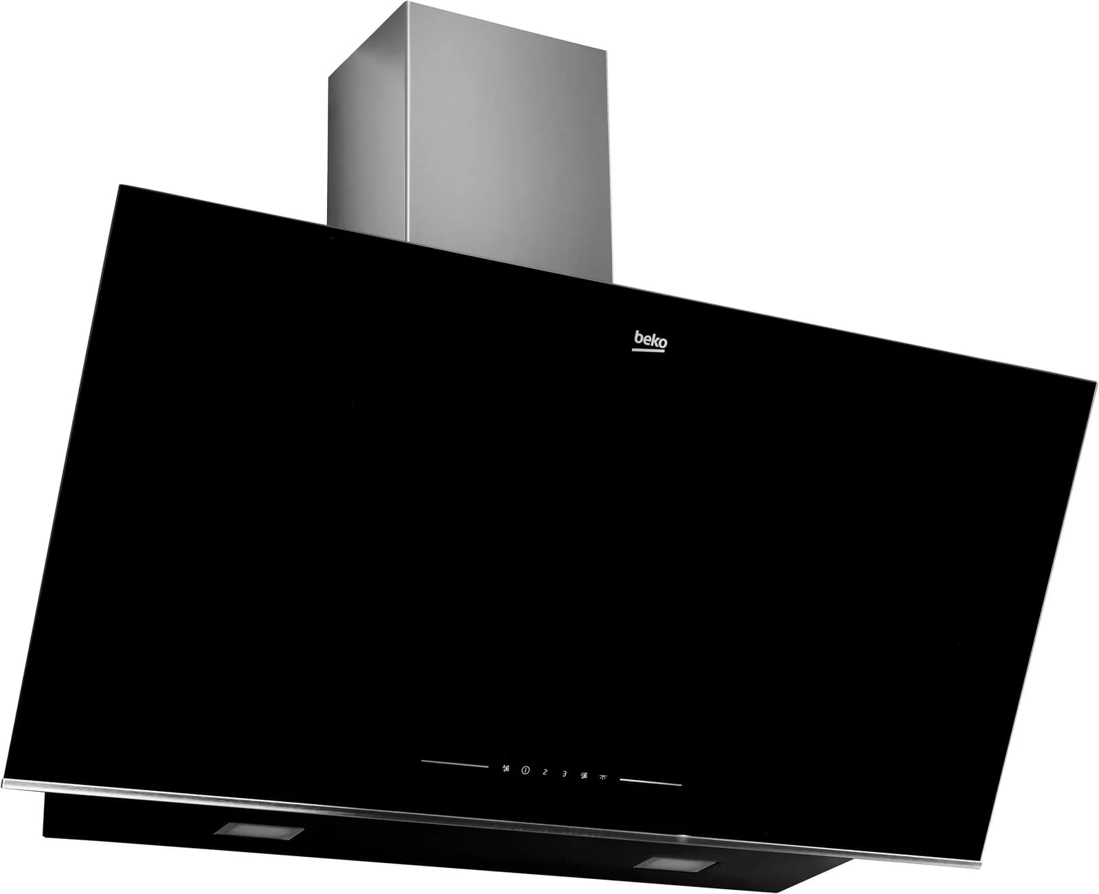 BEKO Kopffreihaube edelstahlfarben mit LED und Luftgütesensor