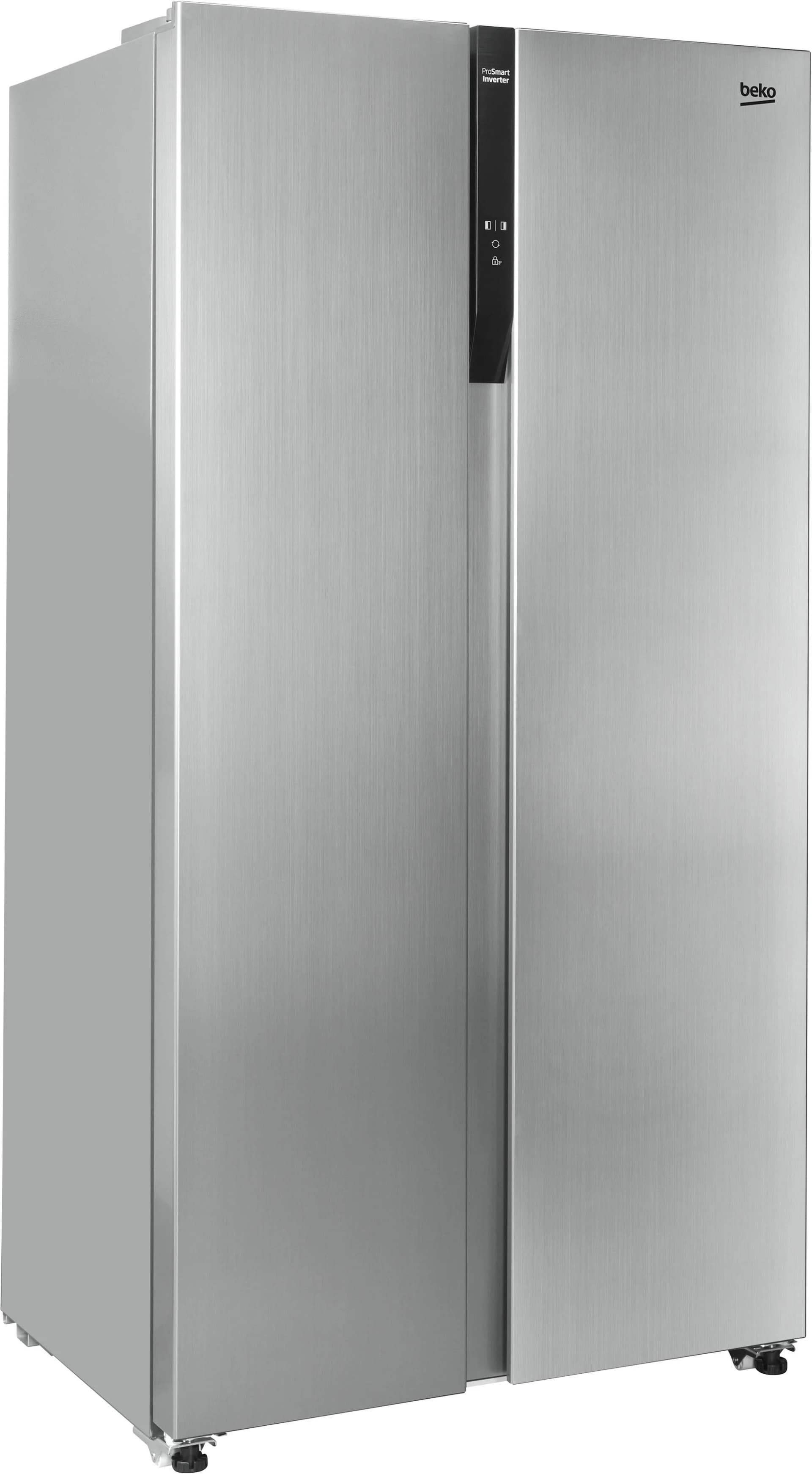 BEKO GNO5324XPN Side-by-Side Kühl-/Gefrierkombination 532 Liter Edelstahl-Look