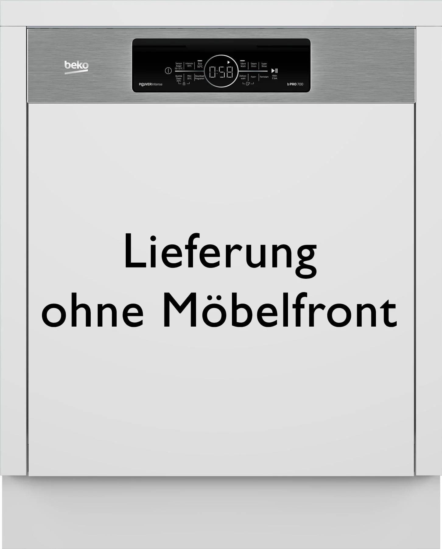 BEKO teilintegrierbarer Geschirrspüler BDSN36561XP weiß