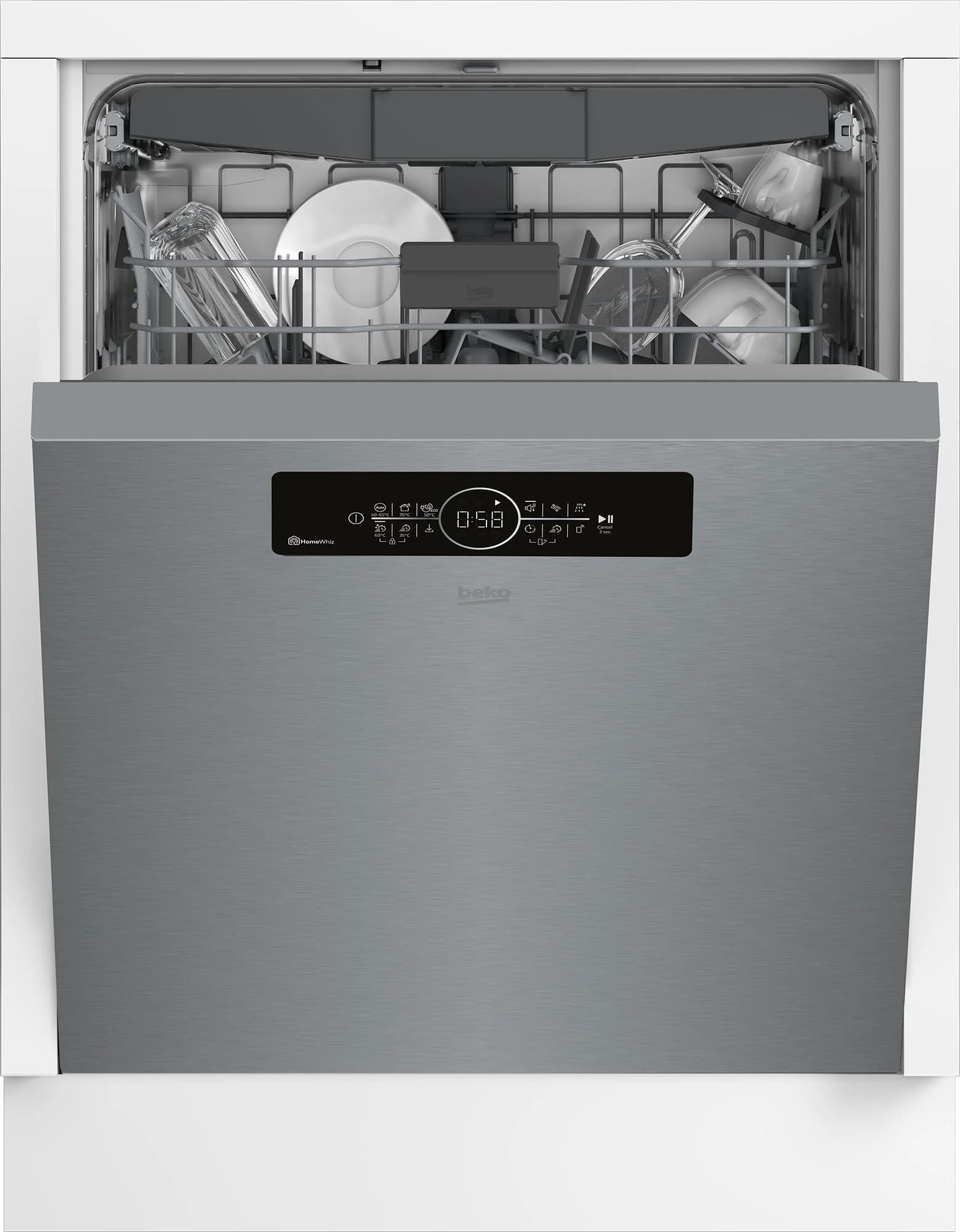 BEKO Unterbaugeschirrspüler BDUN16R46XW Edelstahl