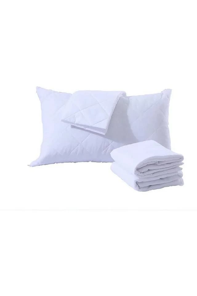 Formeya Gesteppter Kissenschoner 2er-Pack 100% Baumwolle Weiß - Bild 5