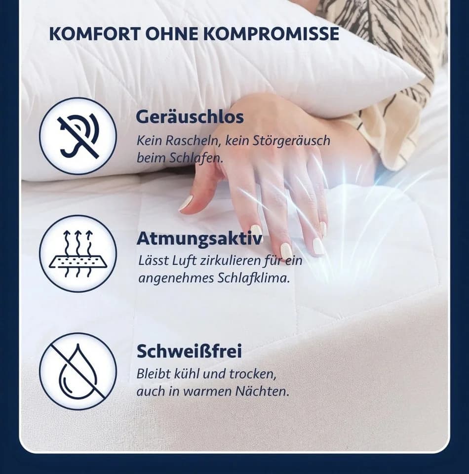 Formeya Wasserdichter Gesteppter Matratzenschoner aus 100 % Baumwolle - Bild 5