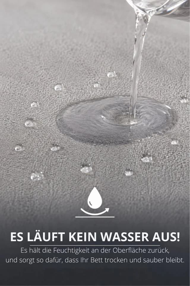 Formeya Matratzenschoner Grau Wasserdicht Atmungsaktiv Mikrofaser - Bild 3