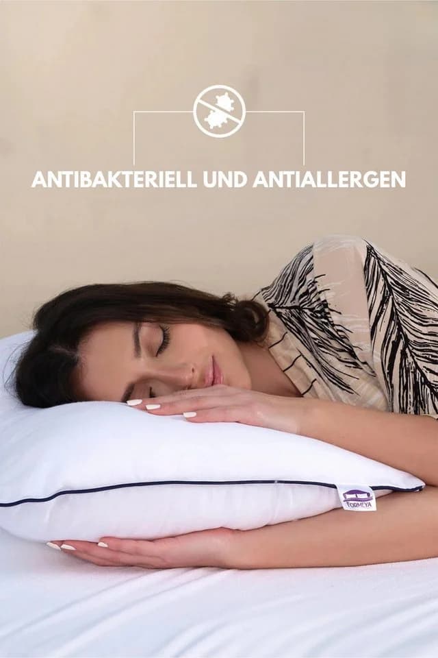Formeya Nano-Gel Kopfkissen 50x70 cm 2er Set 100% Baumwolle Weiß - Bild 3