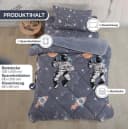 Formeya Kinderbettwäsche Set Astronaut grau mit Wendedecke Bild 1