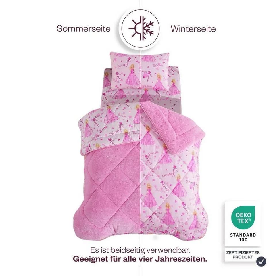 Formeya Kinderbettwäsche Set Prinzessin Rosa mit Wendedecke - Bild 3