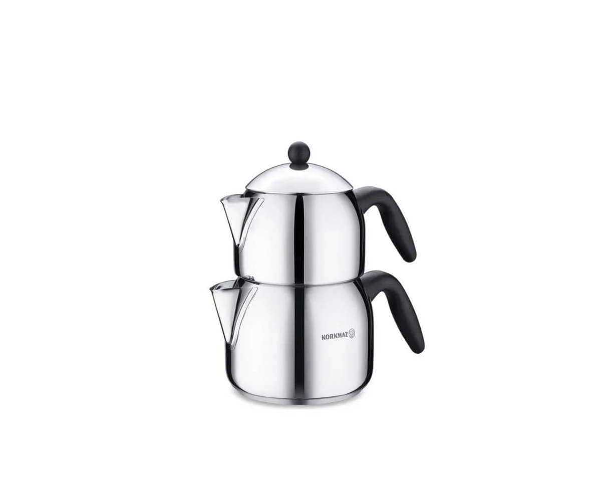 Korkmaz Teekannen-Set Orbit Midi 2,2L Edelstahl Schwarz - Bild 2