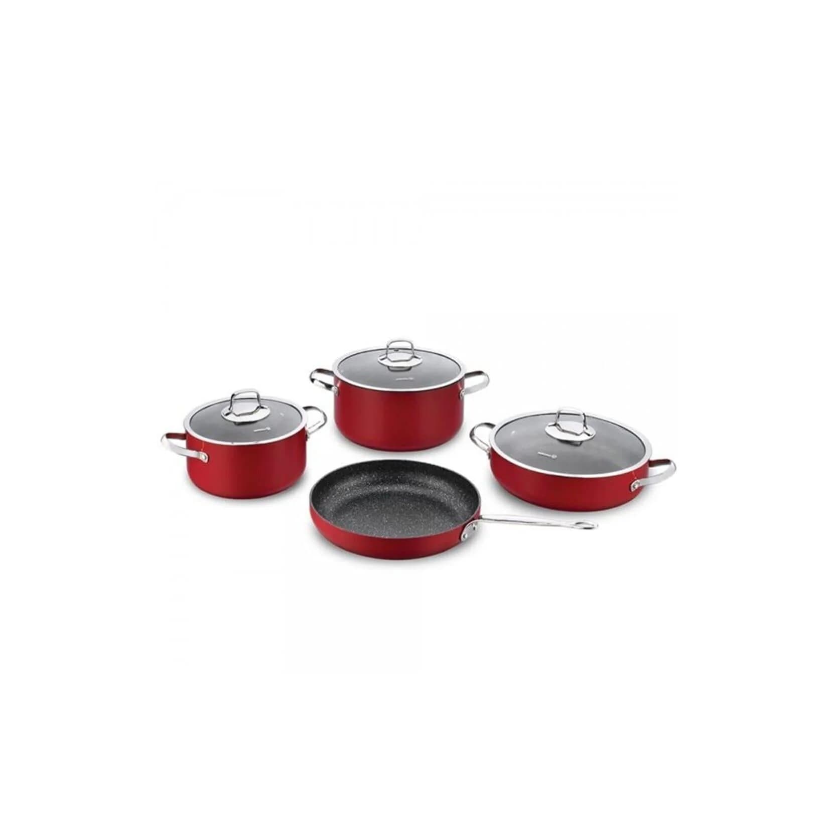 Korkmaz Zeta Kochgeschirr-Set 7-teilig mit Glasdeckel