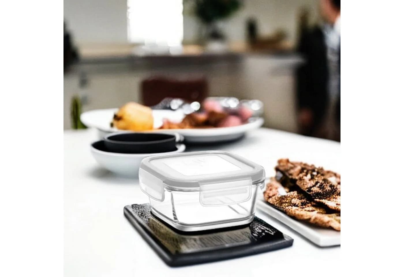 LAV Fresco Glasbehälter mit Deckel 375 ml Transparent