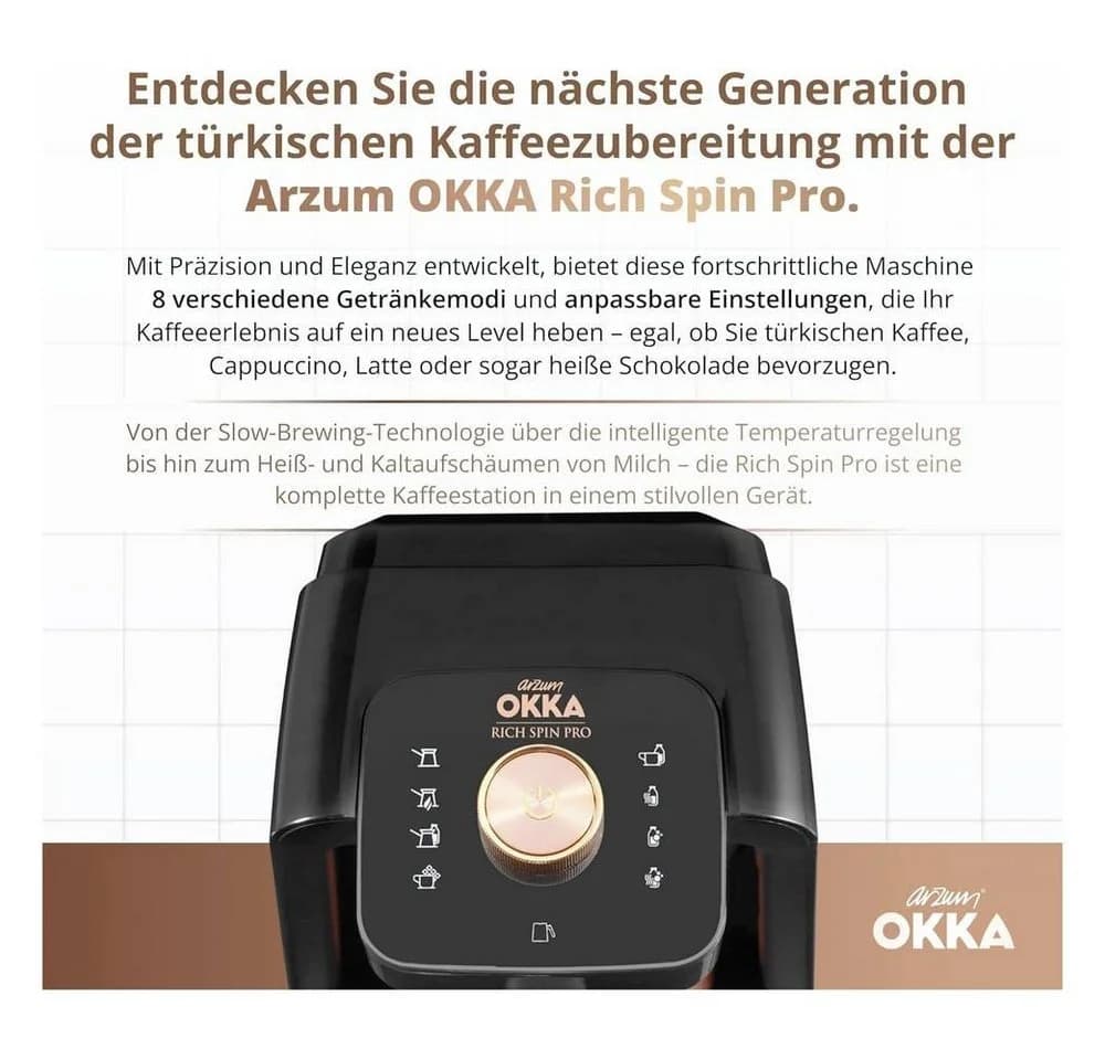 Arzum Rich Spin Pro Kupfer Elektrischer Mokkakocher - Bild 3
