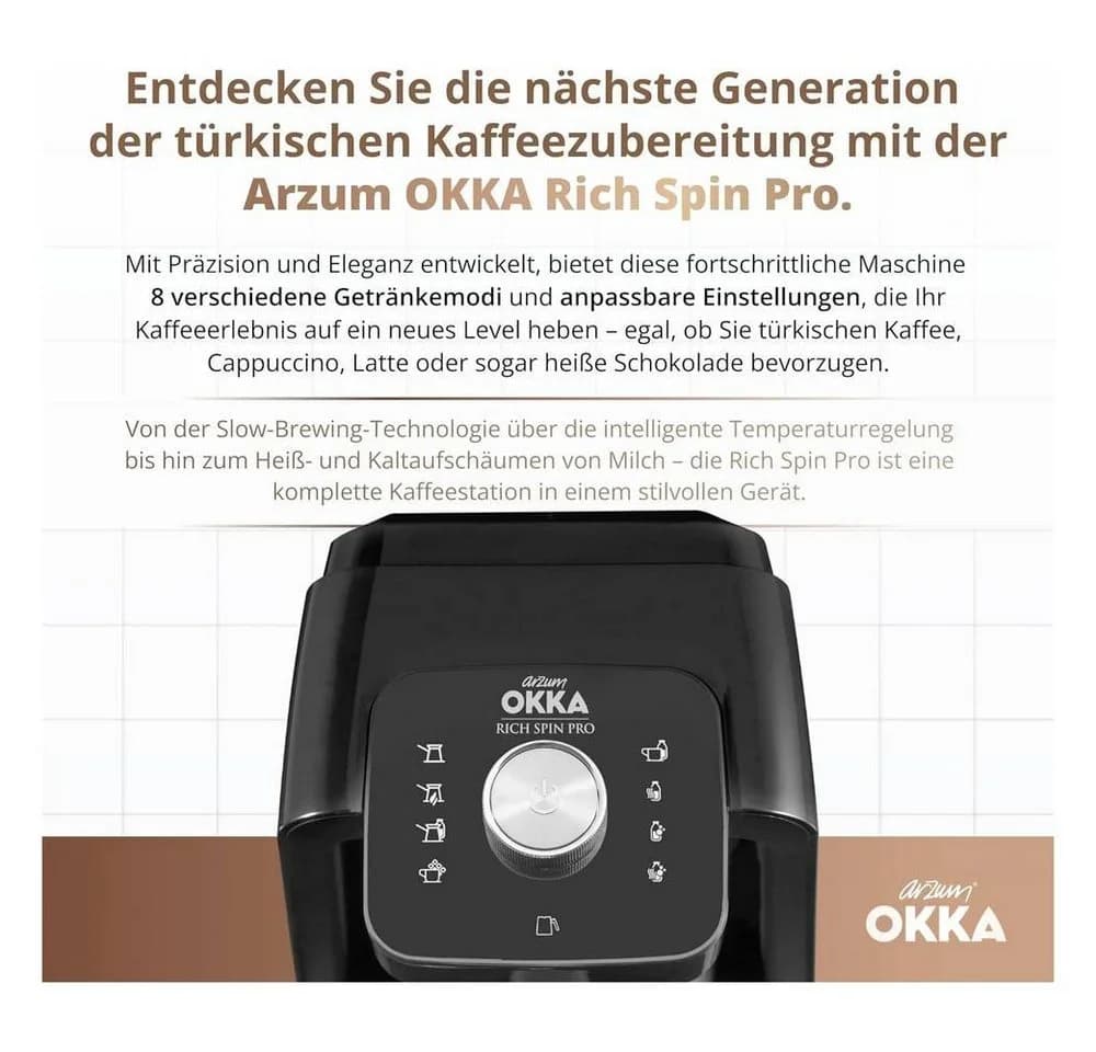 Arzum Rich Spin Pro Kupfer Elektrischer Mokkakocher - Bild 3