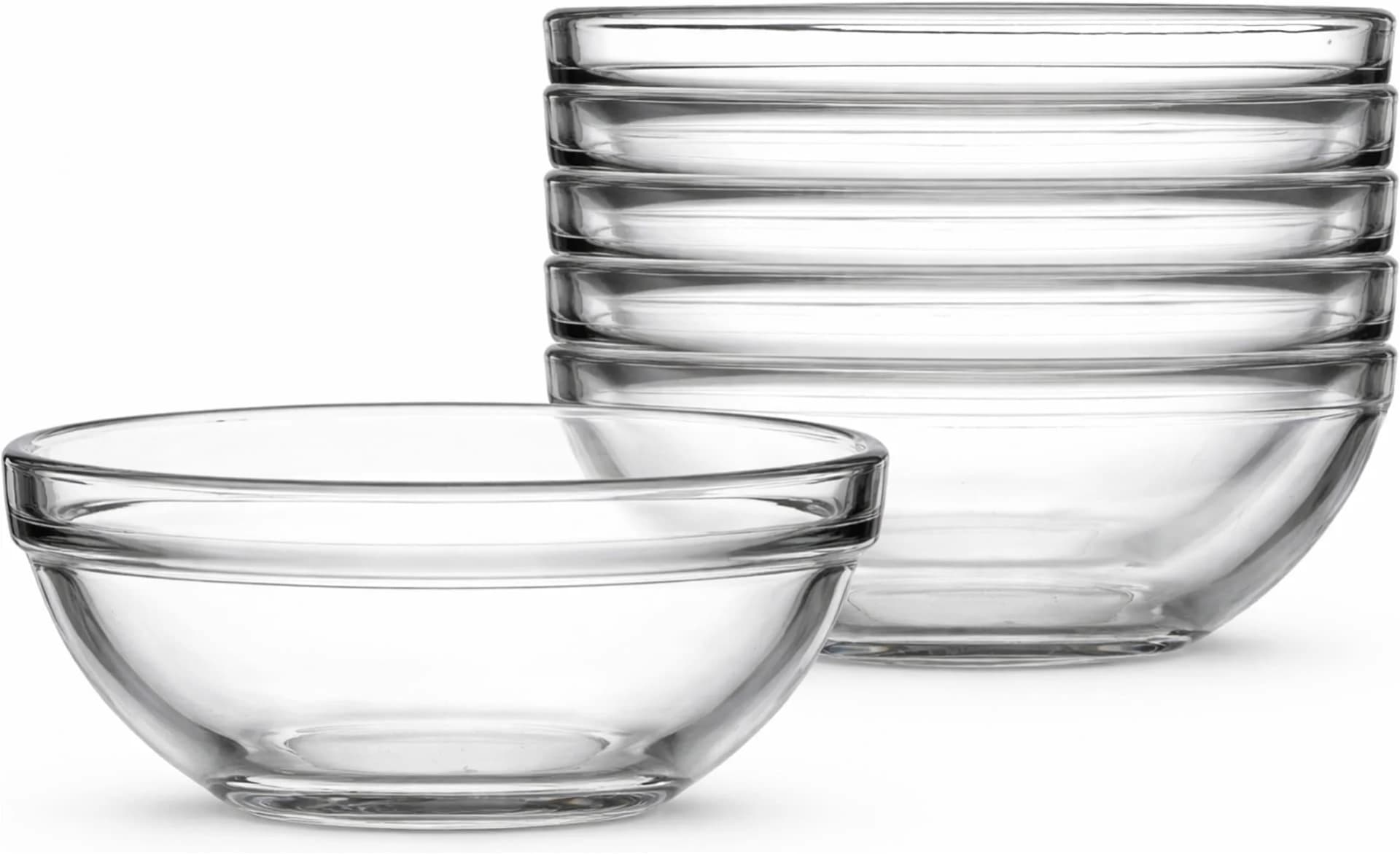 Schale VAN WELL 'Chefs' 6 Stück, Glas, transparent, stapelbar
