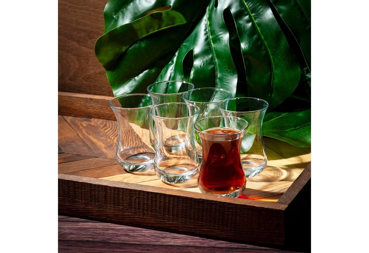 Pasabahce Teeglas-Set Aida 6-tlg. Glas Tulpenform Transparent